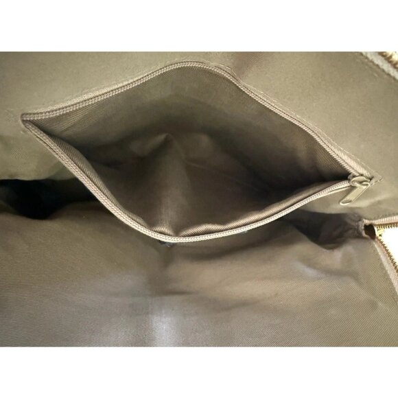 Liz Claiborne Leather Co. Ivory Leather Double Handle Zip Closure Satchel Purse - Picture 7 of 11